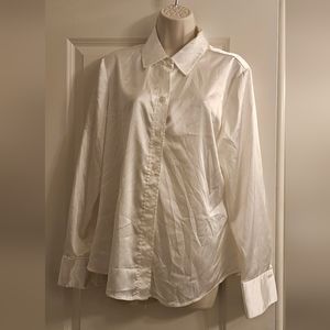 Cream Kasper Button down blouse (size L)